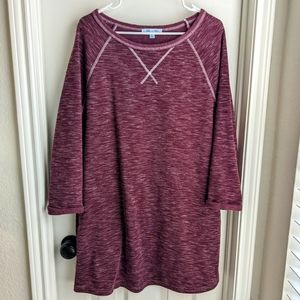3/$10 She + Sky Maroon Heathered Sweatshirt Dress